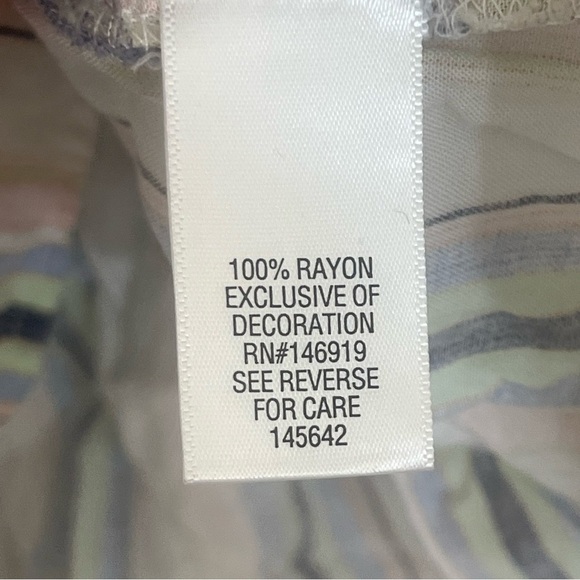 Women’s Candies Striped Smocked Long Sleeve Boho Peasant Top Size XL - Picture 4 of 8